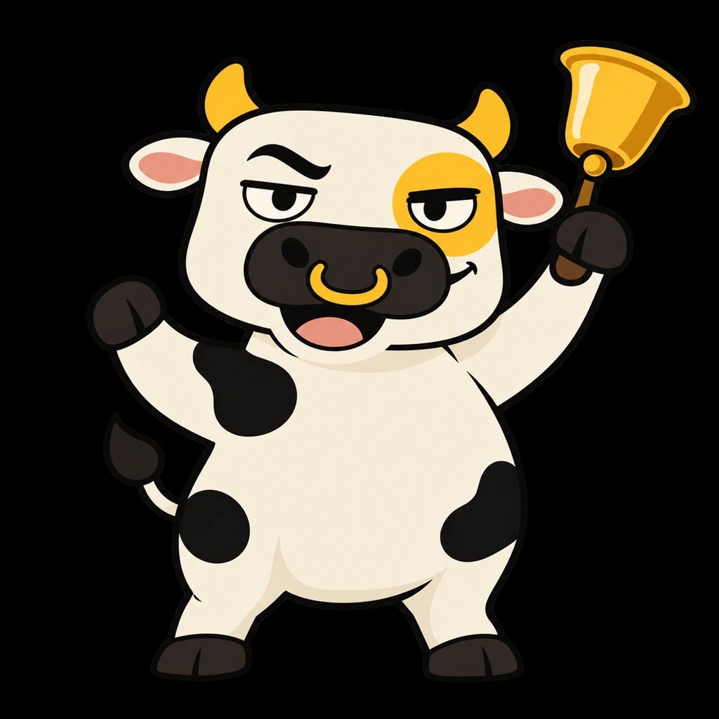 Spot, the Stonkspot bull, ringing the closing bell
